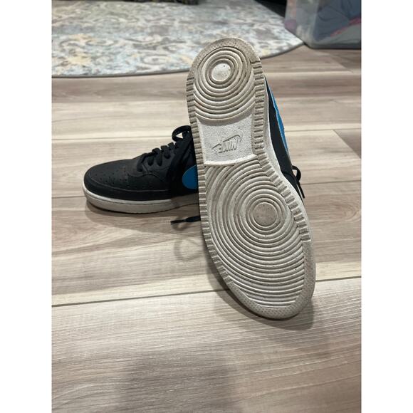 Men's Nike Court Vision Low Next Nature, Black/Laser Blue, Size 8, 1372 - Picture 4 of 6